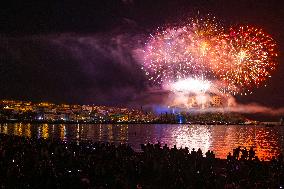 August 15th fireworks in Calvi - France