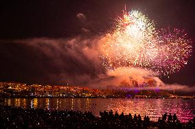 August 15th fireworks in Calvi - France