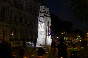 London Lights Up for 80th VJ Day Commemoration - UK