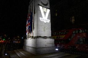 London Lights Up for 80th VJ Day Commemoration - UK