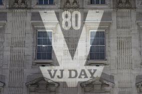 London Lights Up for 80th VJ Day Commemoration - UK