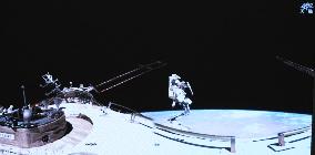 Astronaut Chen Dong Performing Extravehicular Activities