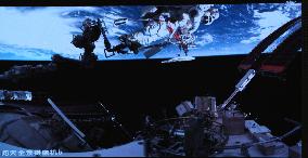 Astronaut Chen Dong Performing Extravehicular Activities
