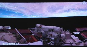 Astronaut Chen Dong Performing Extravehicular Activities