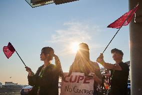 Air Canada Flight Attendants Strike at Toronto Airport - Canada