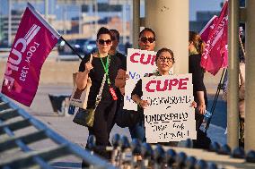Air Canada Flight Attendants Strike at Toronto Airport - Canada