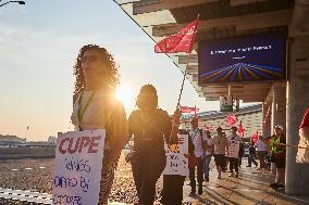 Air Canada Flight Attendants Strike at Toronto Airport - Canada