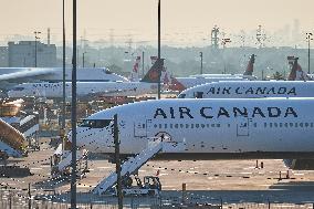 Air Canada Flight Attendants Strike at Toronto Airport - Canada