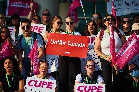 Air Canada Flight Attendants Strike - Toronto