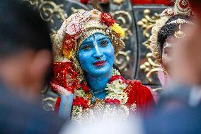 Hindus Celebrate The Birth of Hindu God Lord Krishna - Dhaka