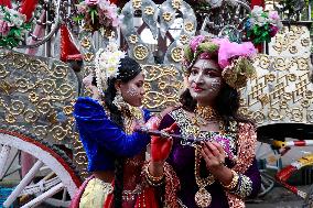 Hindus Celebrate The Birth of Hindu God Lord Krishna - Dhaka