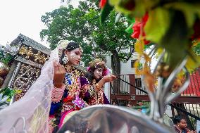 Hindus Celebrate The Birth of Hindu God Lord Krishna - Dhaka