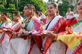 Hindus Celebrate The Birth of Hindu God Lord Krishna - Dhaka