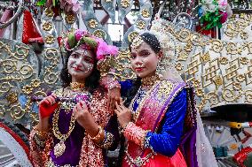 Hindus Celebrate The Birth of Hindu God Lord Krishna - Dhaka