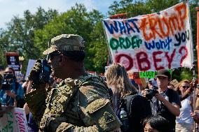 Protests Against The Deploy of National Guard Troops - Washington DC