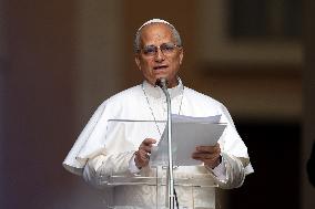 Pope Leo XIV recites the Angelus in Castelgandolfo - Rome