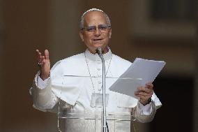 Pope Leo XIV recites the Angelus in Castelgandolfo - Rome