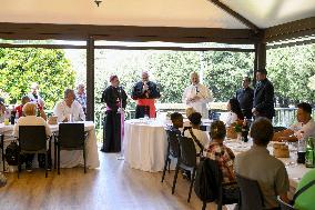 Pope Leo XIV Have Lunch With One Hundred Poor People - Castel Gandolfo