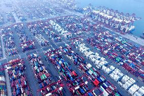 Qingdao Port Yard Foreign Trade Container