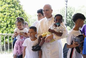 Pope Leo XIV Have Lunch With One Hundred Poor People - Castel Gandolfo