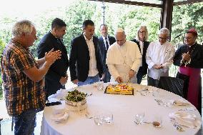 Pope Leo XIV Have Lunch With One Hundred Poor People - Castel Gandolfo