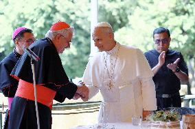 Pope Leo XIV Have Lunch With One Hundred Poor People - Castel Gandolfo