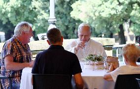 Pope Leo XIV Have Lunch With One Hundred Poor People - Castel Gandolfo