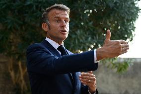 Videoconference Between Emmanuel Macron And The Coalition Of The Willing - Bormes-les-Mimosas