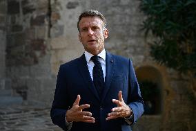 Videoconference Between Emmanuel Macron And The Coalition Of The Willing - Bormes-les-Mimosas