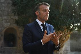 Videoconference Between Emmanuel Macron And The Coalition Of The Willing - Bormes-les-Mimosas