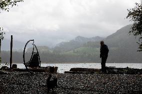 Rain and Smoke from South of Port Alberni - Canada