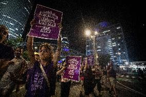 Thousands of Israelis Protest - Tel Aviv