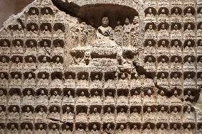 Stone Thousand Buddha Statue Stele in Shanghai Museum
