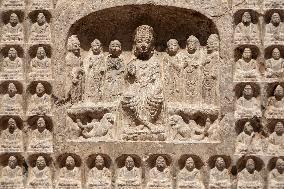 Stone Thousand Buddha Statue Stele in Shanghai Museum