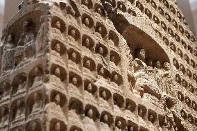 Stone Thousand Buddha Statue Stele in Shanghai Museum