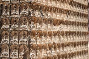 Stone Thousand Buddha Statue Stele in Shanghai Museum