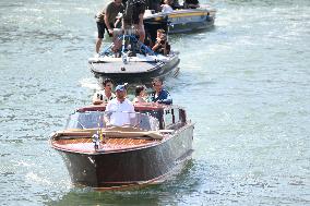 Lily Collins and Cast on Emily in Paris Set in Venice - Italy
