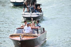 Lily Collins and Cast on Emily in Paris Set in Venice - Italy