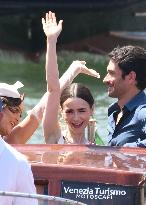 Lily Collins and Cast on Emily in Paris Set in Venice - Italy
