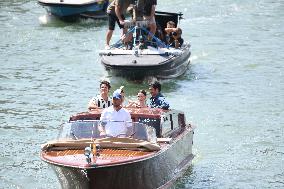 Lily Collins and Cast on Emily in Paris Set in Venice - Italy