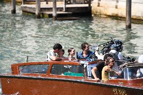 Ashley Park and Paul Forman Share a Kiss During Emily in Paris Set - Venice