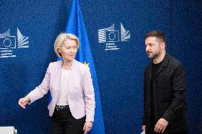 Zelensky Meets Von Der Leyen - Brussels