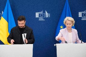 Zelensky Meets Von Der Leyen - Brussels