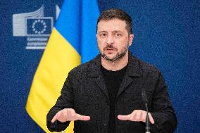 Zelensky Meets Von Der Leyen - Brussels