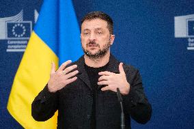 Zelensky Meets Von Der Leyen - Brussels