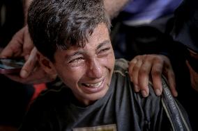 Families Mourn Airstrike Victims - Gaza