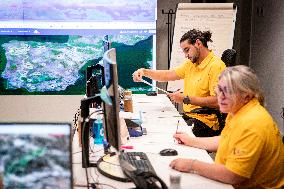 Sara Aagesen Addresses Media at Wildfire Center - Spain