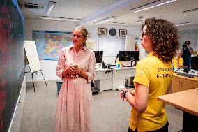 Sara Aagesen Addresses Media at Wildfire Center - Spain