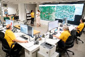 Sara Aagesen Addresses Media at Wildfire Center - Spain