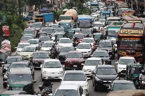 Heavy Traffic in Dhaka - Bangladesh